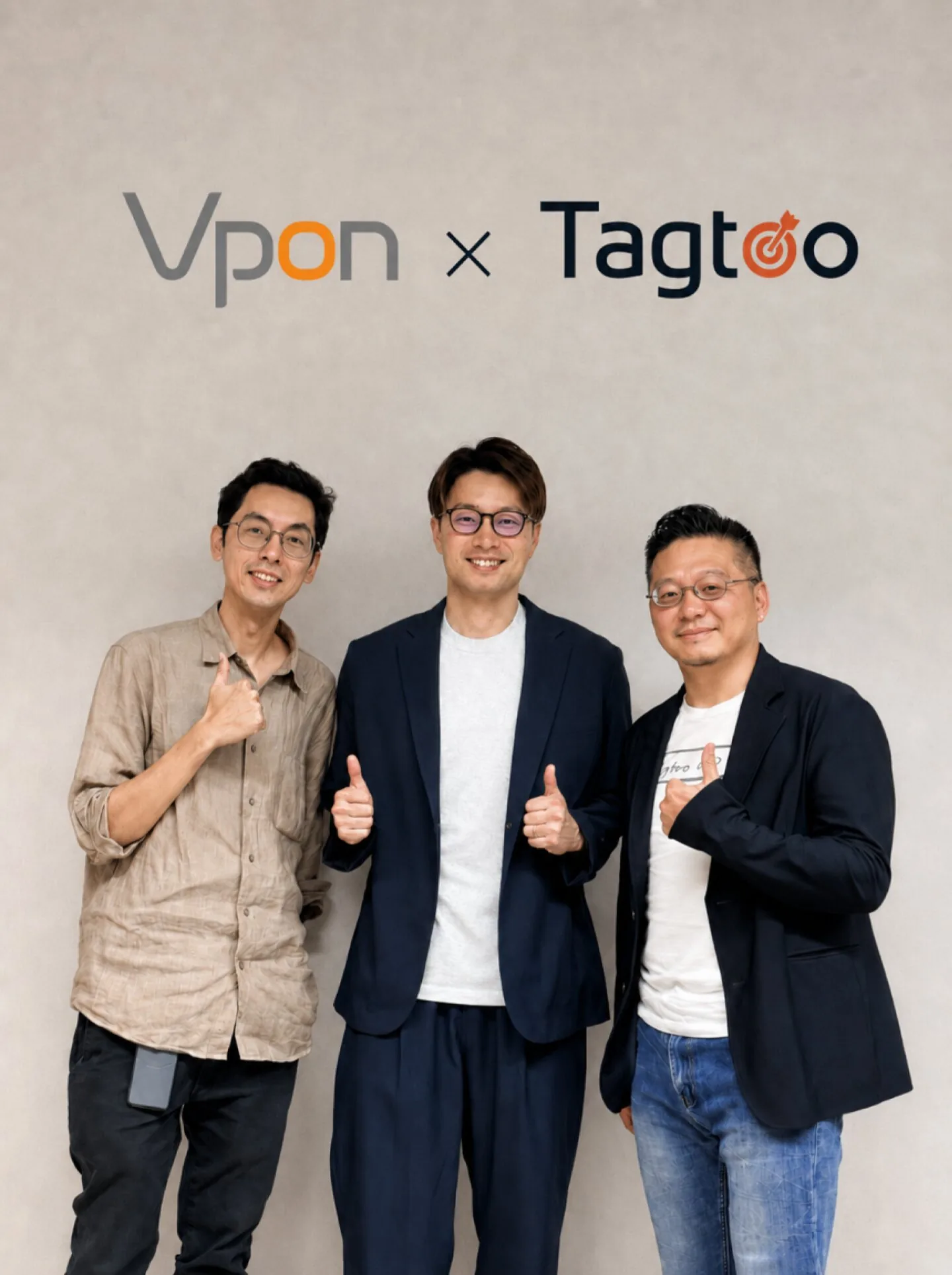 (圖片中人物由左至右分別為:塔圖科技 COO 張維峯 / 威朋 CEO 篠原好孝 / 塔圖科技 CEO 楊長峯)